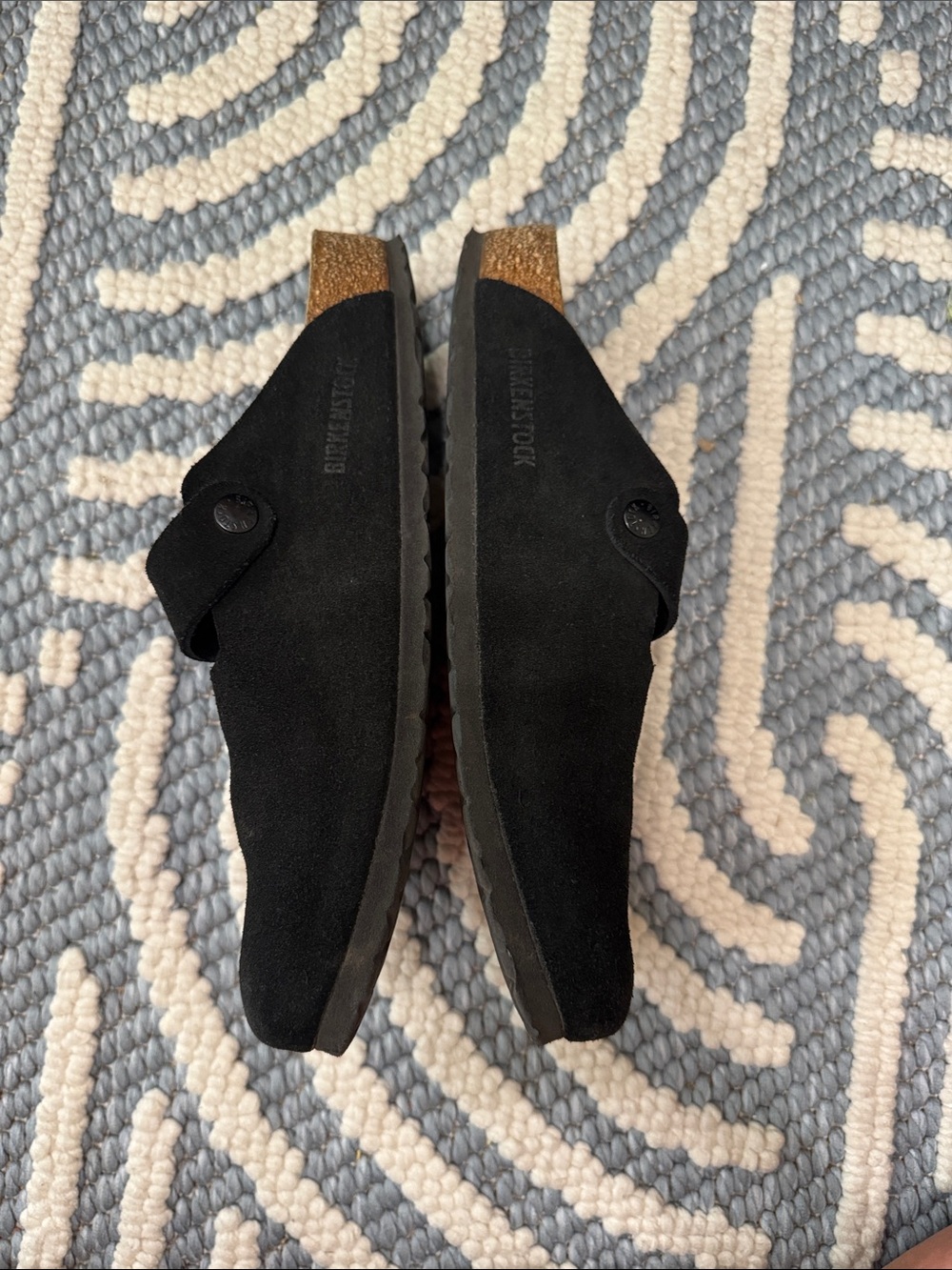 Birkenstock Boston Soft Footbed Black Suede Clogs EU 41 Women's 10 10.5 - Picture 7 of 7